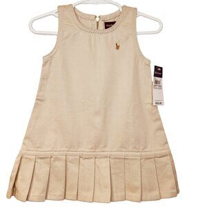 Ralph Lauren - NWT girls 12mo light beige jumper with pleats